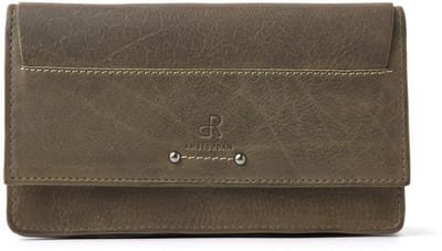 Luxe leren geldbeugel dames | Overslag portemonnee met 8 pasjesvakken, 3 ritsvakken voor muntgeld en 3 briefgeldvakken | Ruime, stijlvolle en veilige pasjeshouder voor vrouwen | RFID bescherming | 93190
