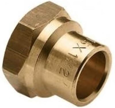 Bonfix Messing soldeerfitting Schroefbus 1/4 x 12 - binnendraad x capillair