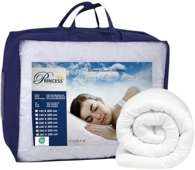 Royal Touch Luxe -Hotel Kwaliteit -Princess kinderdekbed 4-seizoenen 1Persoons-XL-140x220 cm- Zomerdekbed & Winterdekbed - Anti Allergie -Antibacterieel- Anti-huisstofmijt