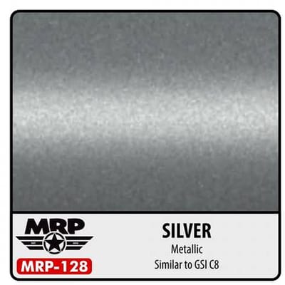 Mr. Paint MRP-128 - Silver Metallic – 30 ml verf voor Airbrush & Detailwerk