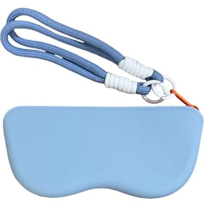 Lunettes de soleil de voiture Sac à lunettes de myopie Facile à transporter Imperméable Sac à main Tendance Polyvalent Homme et Femme Universel bleu