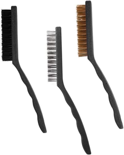 Kookplaatset Keukenborstel - Fornuisborstel Potreiniger - Schoonmaken Keukenapparatuur - Zware Borstelharen - 22 cm - Zwart