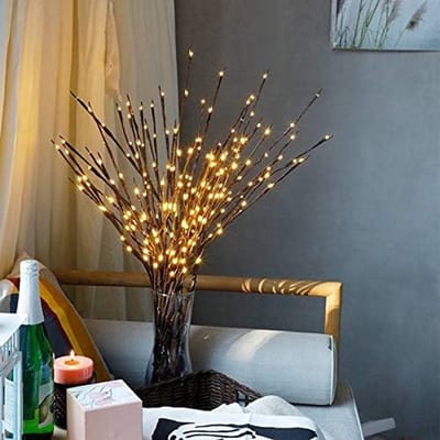 Lichtsnoer takken - Decoratieve verlichting - Sfeer creëren - Buigbare takken - 20 LED lampjes - Warmwit