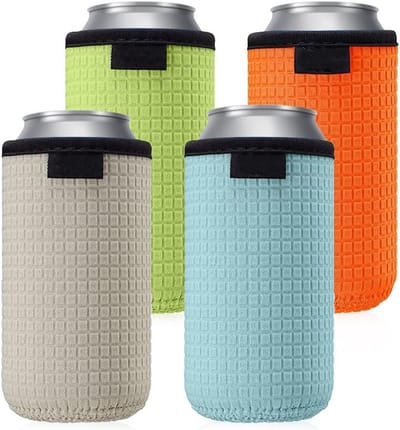 6 Pcs 170ml Blikkoelers - Herbruikbare Neopreen Koelhouder voor Buiten, Reizen, Feestjes