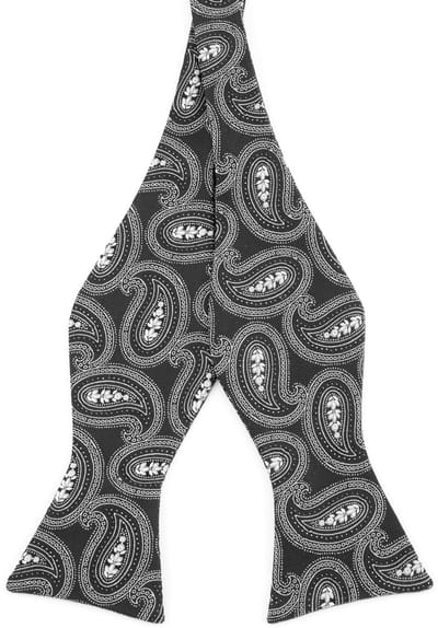 Zwarte Paisley Vlinderdas