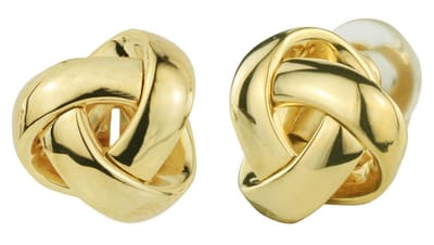 Traveller Clip Oorbellen - Oorclips Dames - Goudkleurig - Knoop 16 mm - Verguld - 157339