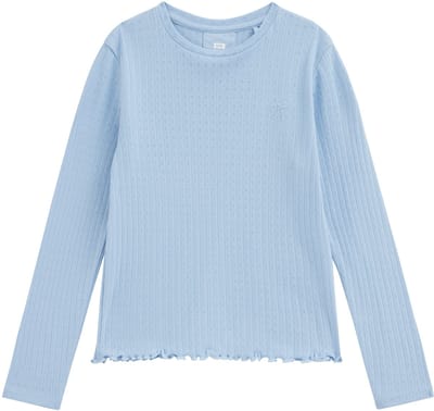 WE Fashion Meisjes ajour T-shirt met embroidery