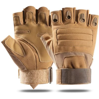 Gants Performance Demi-Doigts pour Combat de Terrain, Combat Extérieur, Cyclisme, Antidérapants, Résistants à l'Usure, Entraînement, Coupe-Vent, Alpinisme XL