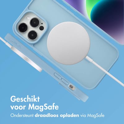 imoshion Hoesje - Geschikt voor iPhone 14 Pro Max - Color Guard Backcover geschikt voor MagSafe - Lichtblauw