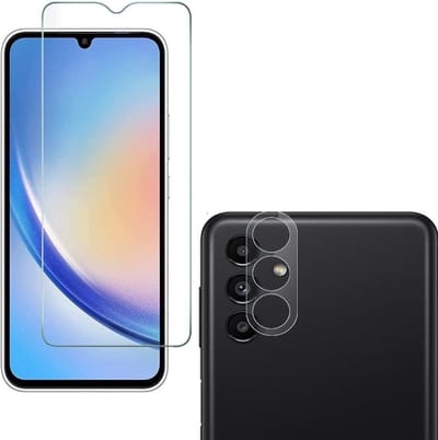 Screenprotector 3x en Camera lens protector 3x - Glasplaatje - Tempered glass Screen protector Geschikt voor: Samsung Galaxy A14 - Beschermglas