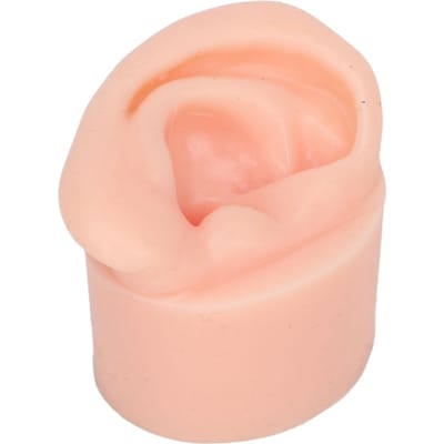 Siliconen Oor Model Flexibel Zacht Herbruikbaar Hoge Simulatie Piercing Oor Model voor Onderwijs Display beige
