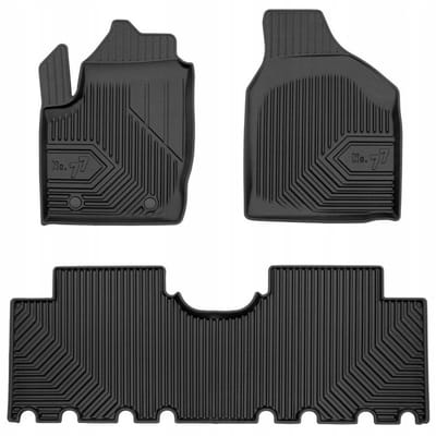 Frogum - No.77 - Automatten 3D - Geschikt voor SEAT Alhambra I (1995-2010) - 3-delig - TPE Rubber - Zwart