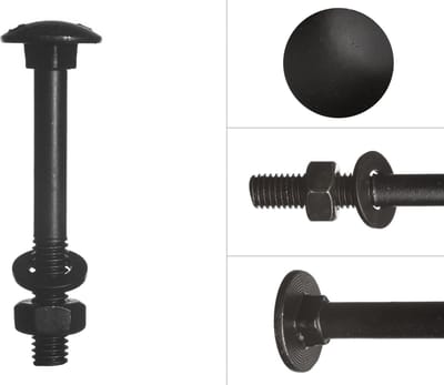 Wovar Slotbouten Verzinkt Zwart M6 x 50 mm | Doos 25 Stuks