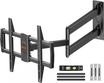 Verstelbare TV wandbeugel met lange articulatiearm voor 37-75 inch televisies tot 45 kg, kantelbaar en draaibaar, max. VESA 600 x 400 mm