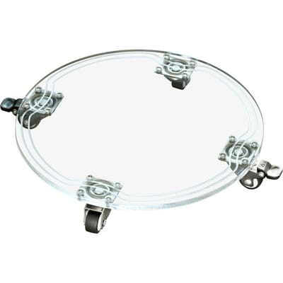 Plateau Rond en Acrylique Multiusage Robuste Stable Transparent Support de Fond de Pot de Fleurs pour Maison Bureau