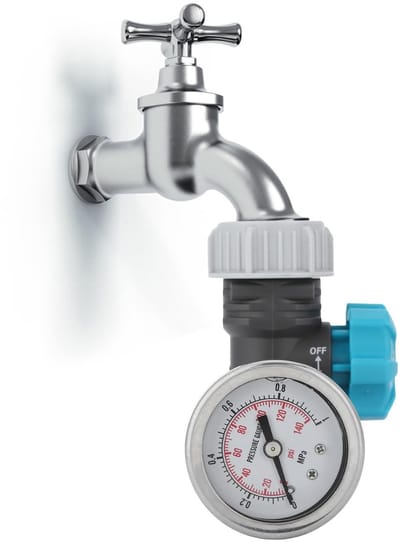 NTH products- Waterdrukventiel 140psi/10bar - Drukreduceerventiel - Verstelbare Waterdrukregelaar - G3/4 inch Inlaat/Uitlaat - POM Materiaal - 8,5 x 5 cm Afmetingen - Drukregelaar