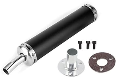 Dailygoods- Uitlaatdemper Roestvrij Staal - 20mm Kaliber - Geluidsreductie - Accessoire Motorfiets - 2-Takt Motorfiets - Lange Levensduur - Uitlaatpijp