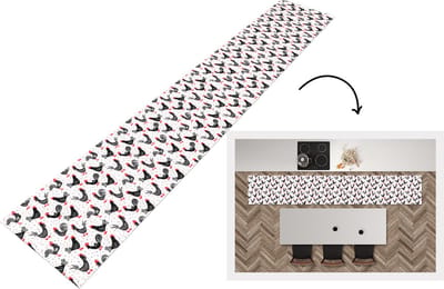 Keukenloper - Loper keuken - Patroon - Kip - Vogel - 300x50 cm - Keukenloper vinyl