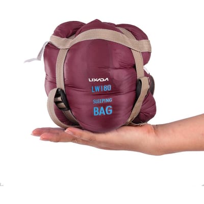 Sac de couchage enveloppe de camping extérieur Sac de couchage de camping Sac paresseux Voyage Randonnée Multifonction Ultra-léger 680g Matériau Durable Utilisation quotidienne pratique brown
