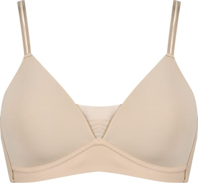 Naturana - Voorgevormde soft bh met mesh detail - 5758 - Beige - 90B
