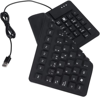 Dailygoods - Opvouwbare Toetsenborden - Draagbaar - Ultraslank - Waterdicht - Stil Toetsenbord - Geschikt voor Pc-notebooklaptop - Spaans