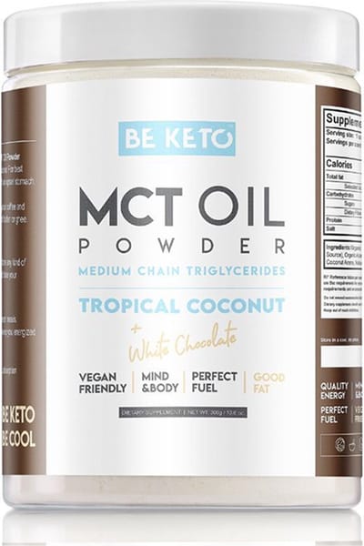 Be Keto | MCT Oil Powder | Tropical Coconut + White Chocolate | 300g