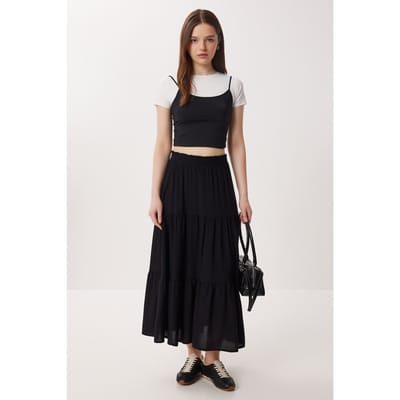 Hoge Taille A-Lijn Maxi Rok