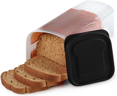 Broodtrommel - Keuken opberger - Brood bewaren - Optimale luchtvochtigheid - 5 liter inhoud - Zwart