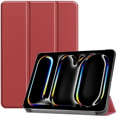 Coverup Tablethoes geschikt voor iPad Pro 11 (2024/2025) Hoesje - Tri-Fold Book Case met Wake/Sleep - Bordeaux