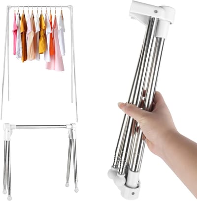 Vouwbaar Kleding Droogrek voor Thuis en Reizen - Ideaal voor Kamperen en Buitengebruik - 13-28 Inch, Compact en Lichtgewicht