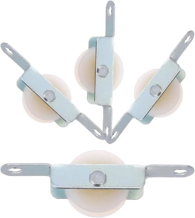 Parasol Onderdelen - Reparatieset Wieltjes - Buitengebruik Ondersteuning - Roestvrij Staal ABS - 4 Stuks - Grijs