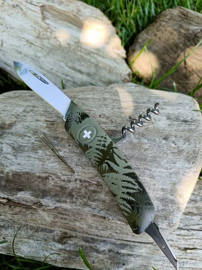 Swiza C01 Silva Zakmes - Kaki (Fern Khaki) - Boxverpakking