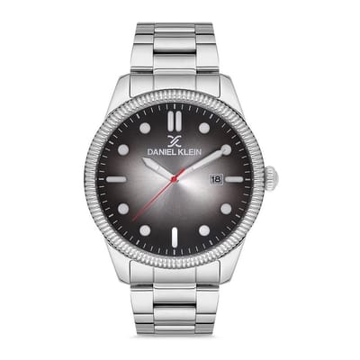 Daniel Klein DK.1.12576-1 - Horloge - Digitaal - Mannen - Heren - stalen band - Zilverkleurig - Zwart - Wit