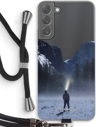 Case Company® - Hoesje met koord geschikt voor Samsung Galaxy S22 Plus hoesje met Koord - Wanderlust - Telefoonhoesje met Zwart Koord - Bescherming aan alle Kanten en Over de Schermrand