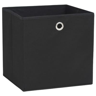 vidaXL - Opbergboxen - 10 - st - 28x28x28 - cm - nonwoven - stof - zwart