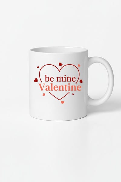 Valentijn Mok 'Be Mine Valentine' Hart Design - Romantisch Cadeau