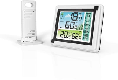 Weerstation Binnen en Buiten - Hygrometer Draadloos - Luchtvochtigheidsmeter