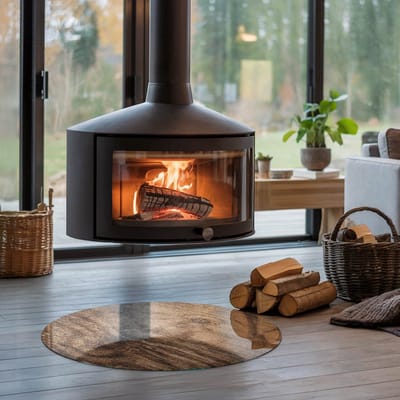 Coloray Vloerplaat Houtkachel - Onderplaat Kachel - 70 cm x 70 cm - Houtkachel Vloerplaat - Bruin Vloerplaat Kachel - Onderplaat - Vloerplaat voor Houtkachel - Vloerplaat Open Haard - Onderplaat Voor Houtkachel