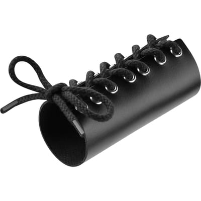 Rimba - Leren Penis Strap Met Veter - Verstelbaar - Zwart