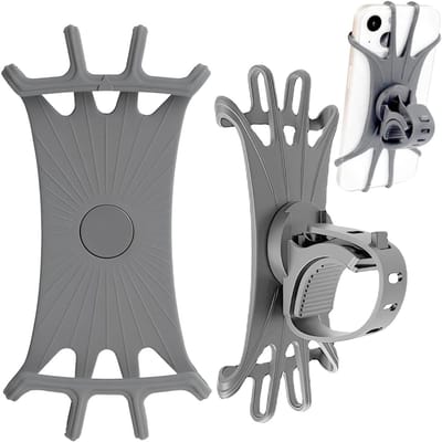 360° Silicone Mobile Phone geschikt voor iPhone 14/13/12/11 Samsung Smartphone 4.5 to 7.0 Inch Grey