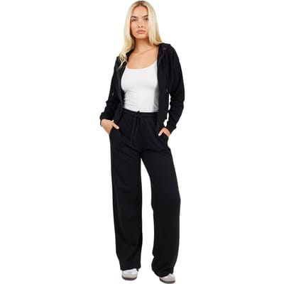 Brave Soul Dames/Dames Full Zip Hoodie (Zwart)