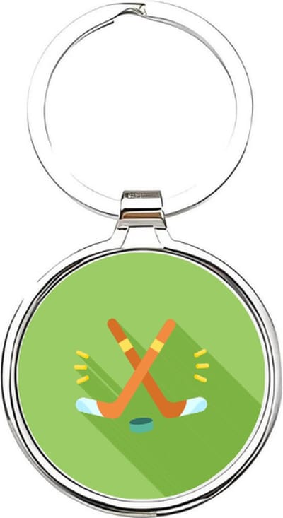 Akyol - IJshockey Sleutelhanger - ijshockey - IJshockeyers - Cadeau - Sport sleutelhanger - sport - Gepersonaliseerd - ijshockeyer - sleutelhanger voor IJshockeyers - stick - sleutelhanger voor jongens - sleutelhanger van een hockeystick - 4 x 7,5 CM