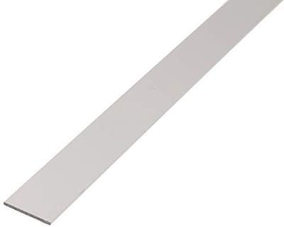 Aluminium Platen Flat Tube 1000 x 50 x 3 mm Zilver Geanodiseerd