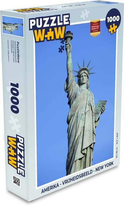 Puzzel Amerika - Vrijheidsbeeld - New York - Legpuzzel - Puzzel 1000 stukjes volwassenen
