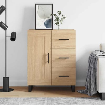vidaXL - Dressoir - 69,5x34x90 - cm - bewerkt - hout - sonoma - eikenkleurig