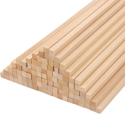 100 stuks houten knutselsticks 30,5 x 0,6 x 0,6 cm voor handgemaakte projecten, DIY creaties en modelbouw