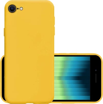Hoesje - Geschikt voor Apple iPhone SE (2022) - Sterk & Shockproof - Hoes Cover - Siliconen Case - Geel
