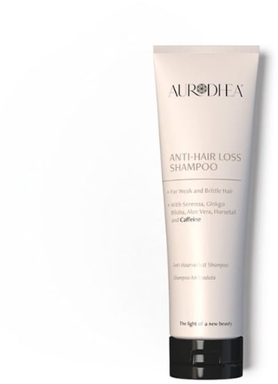 Aurodhea - Shampoo tegen haaruitval 250 ml | Verrijkt met cafeïne, serenoa, ginkgo biloba, aloë vera