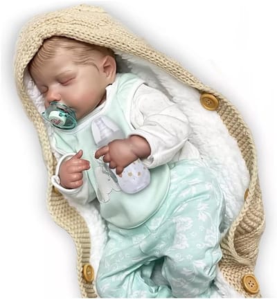 Realistische Babypop Jongen 50 cm Zacht Silicone Vinyl Knuffeldoll met Magneet Speen