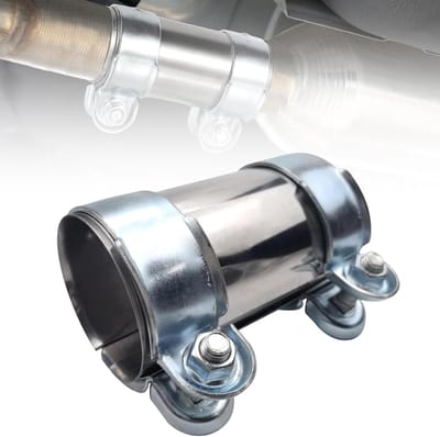 Stainless Steel Uitlaatklem voor 45 mm Uitlaatpijpen, Universele Dubbele Klem, Duurzaam en Corrosiebestendig